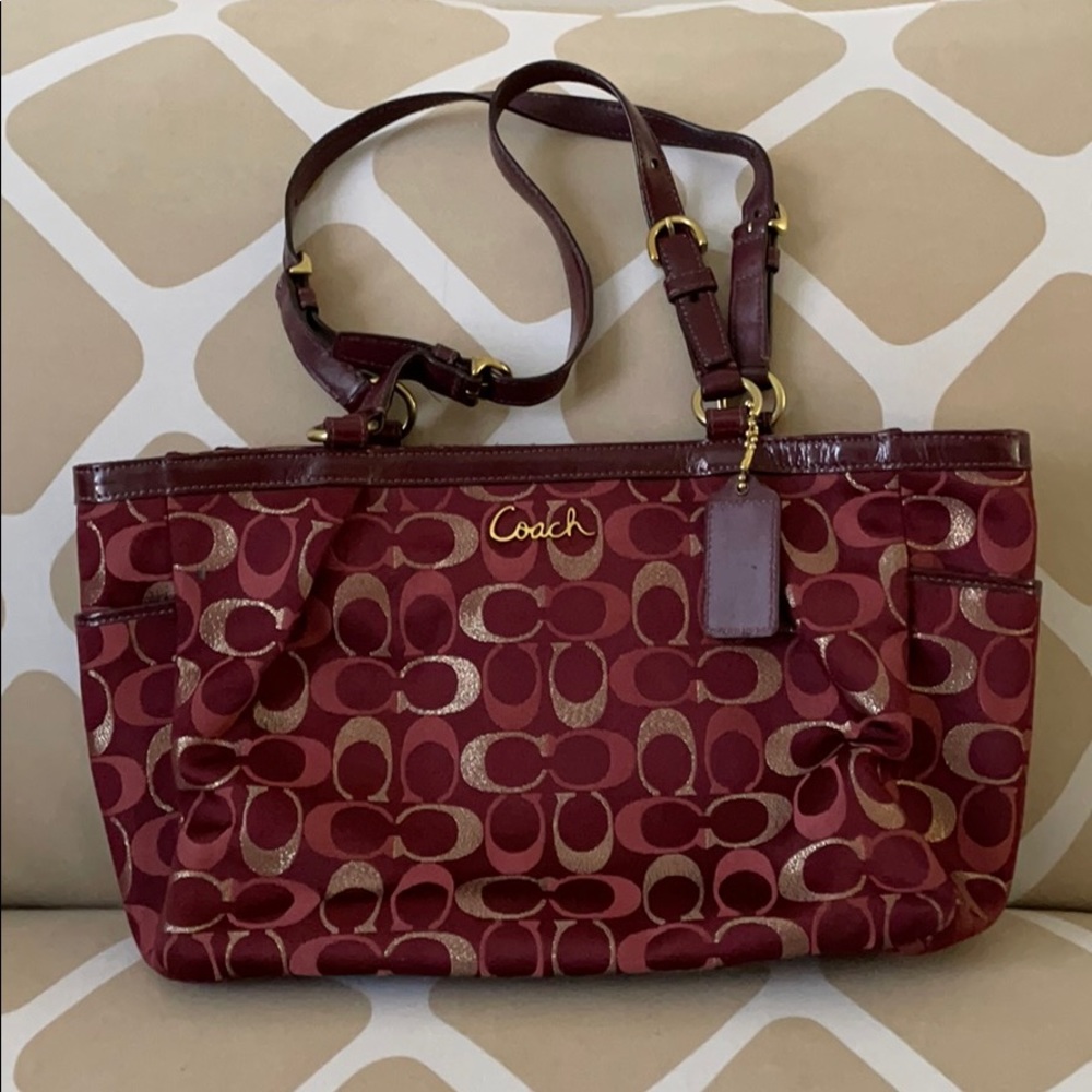 Coach zip closure purse